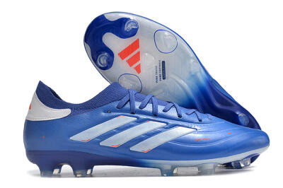 Men's Adidas Copa Pure 2 FG Firm Ground Low-Tops Football Boots - Blue/White