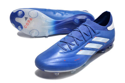 Men's Adidas Copa Pure 2 FG Firm Ground Low-Tops Football Boots - Blue/White