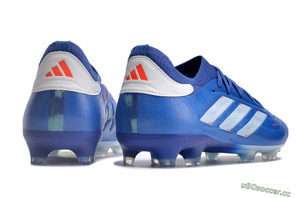 Men's Adidas Copa Pure 2 FG Firm Ground Low-Tops Football Boots - Blue/White 6