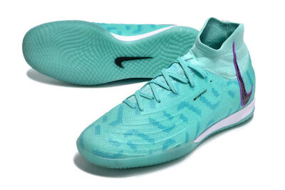 Men's Nike Phantom Luna Elite NU IC Indoor & Futsal High-Tops Football Shoes - Jade/Purple/Black