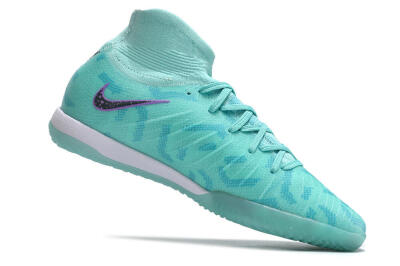 Men's Nike Phantom Luna Elite NU IC Indoor & Futsal High-Tops Football Shoes - Jade/Purple/Black