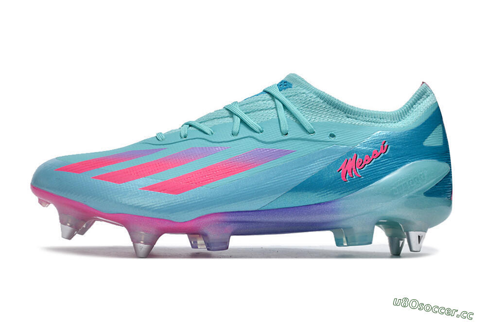 Men's Adidas X Crazyfast.1 SG Soft Ground Low-Tops Football Boots - Jade/Pink/Purple 0