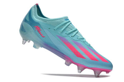 Men's Adidas X Crazyfast.1 SG Soft Ground Low-Tops Football Boots - Jade/Pink/Purple