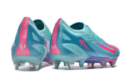 Men's Adidas X Crazyfast.1 SG Soft Ground Low-Tops Football Boots - Jade/Pink/Purple
