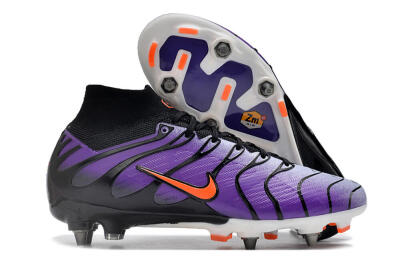 Men's Nike Air Zoom Mercurial Superfly 9 Elite SG Soft Ground High-Tops Football Boots - Purple/Black/Orange