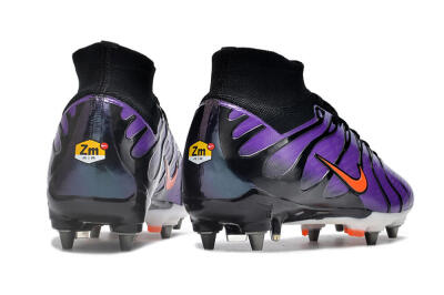 Men's Nike Air Zoom Mercurial Superfly 9 Elite SG Soft Ground High-Tops Football Boots - Purple/Black/Orange