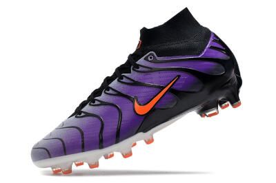 Men's Nike Air Zoom Mercurial Superfly 9 Elite AG Artificial Grass High-Tops Football Boots - Purple/Black/Orange