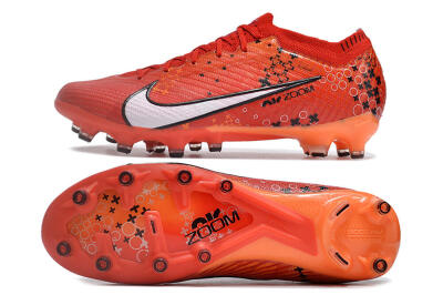 Men's Nike Air Zoom Mercurial Vapor 15 Elite AG Artificial Grass Low-Tops Football Boots - Red/White/Black