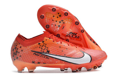 Men's Nike Air Zoom Mercurial Vapor 15 Elite AG Artificial Grass Low-Tops Football Boots - Red/White/Black
