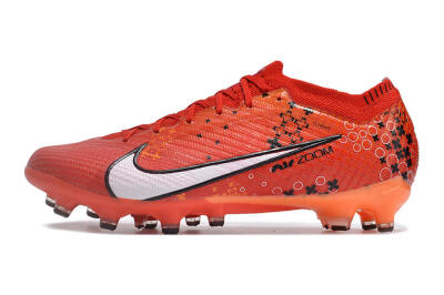 Men's Nike Air Zoom Mercurial Vapor 15 Elite AG Artificial Grass Low-Tops Football Boots - Red/White/Black