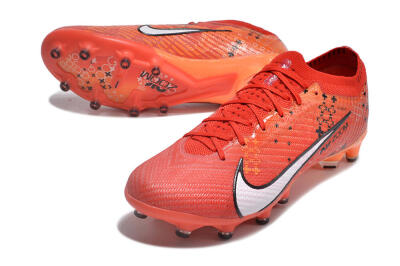 Men's Nike Air Zoom Mercurial Vapor 15 Elite AG Artificial Grass Low-Tops Football Boots - Red/White/Black