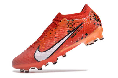 Men's Nike Air Zoom Mercurial Vapor 15 Elite AG Artificial Grass Low-Tops Football Boots - Red/White/Black