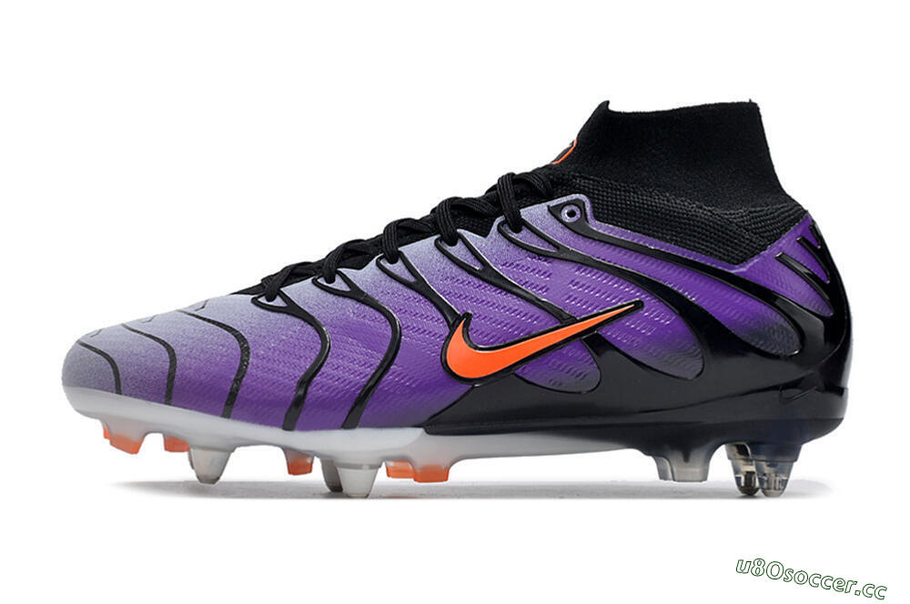 Men's Nike Air Zoom Mercurial Superfly 9 Elite SG Soft Ground High-Tops Football Boots - Purple/Black/Orange 0