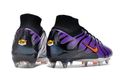 Men's Nike Air Zoom Mercurial Superfly 9 Elite SG Soft Ground High-Tops Football Boots - Purple/Black/Orange