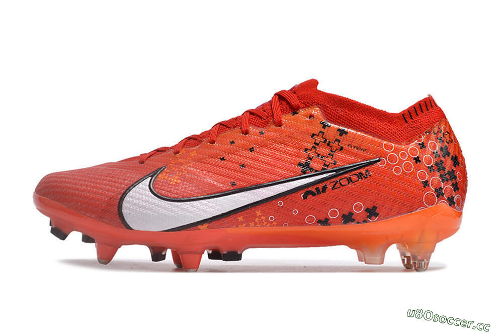 Men's Nike Air Zoom Mercurial Vapor 15 Elite SG Soft Ground Low-Tops Football Boots - Red/White/Black 0