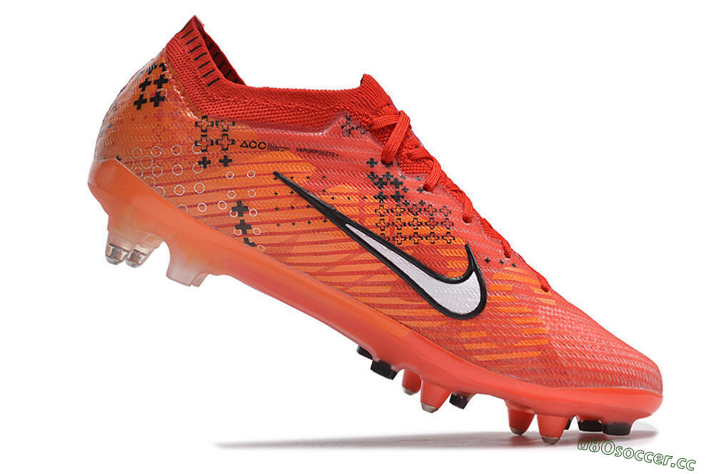 Men's Nike Air Zoom Mercurial Vapor 15 Elite SG Soft Ground Low-Tops Football Boots - Red/White/Black 4