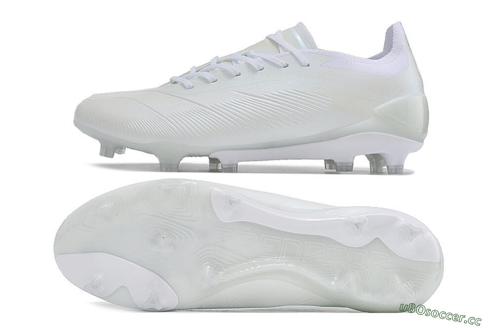 Men's Adidas Predator Accuracy.1 FG Firm Ground Low-Tops Football Boots - White/Beige 1