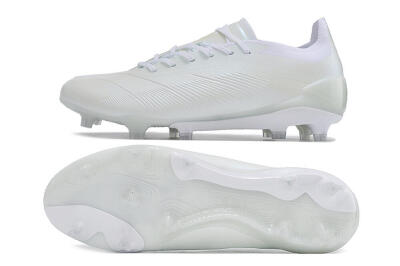 Men's Adidas Predator Accuracy.1 FG Firm Ground Low-Tops Football Boots - White/Beige