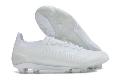 Men's Adidas Predator Accuracy.1 FG Firm Ground Low-Tops Football Boots - White/Beige