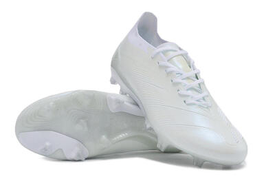 Men's Adidas Predator Accuracy.1 FG Firm Ground Low-Tops Football Boots - White/Beige