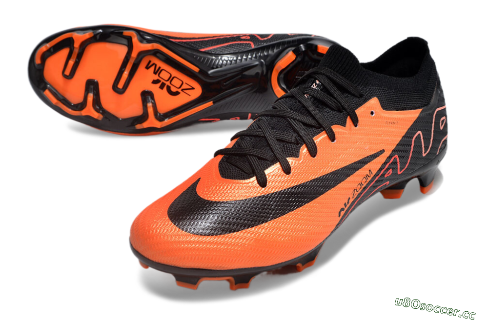 Unisex Nike Air Zoom Mercurial Vapor 15 Elite FG Firm Ground Low-Tops Football Boots - Orange/Black 3