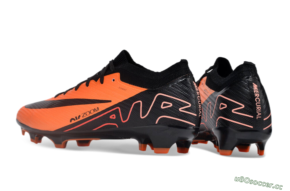Unisex Nike Air Zoom Mercurial Vapor 15 Elite FG Firm Ground Low-Tops Football Boots - Orange/Black 4