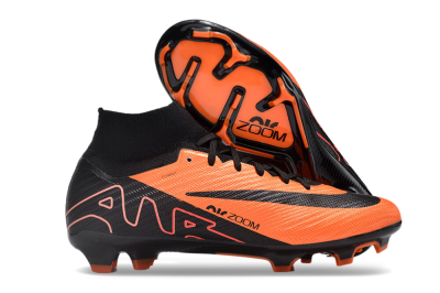 Unisex Nike Air Zoom Mercurial Superfly 9 Elite FG Firm Ground High-Tops Football Boots - Orange/Black