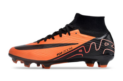 Unisex Nike Air Zoom Mercurial Superfly 9 Elite FG Firm Ground High-Tops Football Boots - Orange/Black