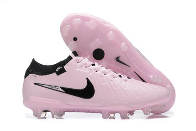 Men's Nike Tiempo Legend 10 Elite FG Firm Ground Low-Tops Football Boots - Pink/Black
