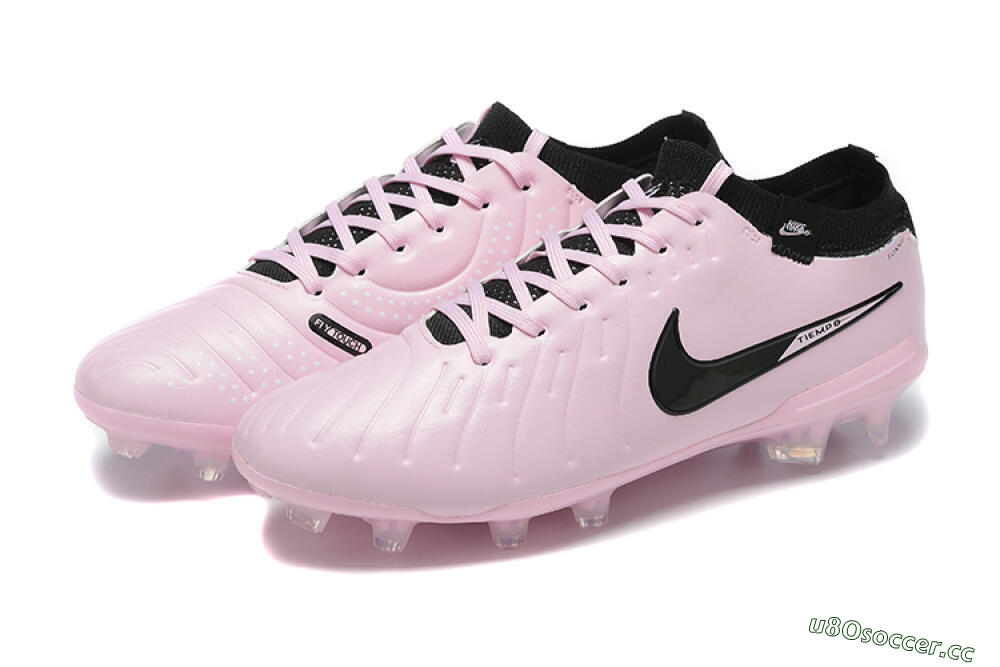 Men's Nike Tiempo Legend 10 Elite FG Firm Ground Low-Tops Football Boots - Pink/Black 5