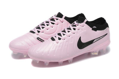 Men's Nike Tiempo Legend 10 Elite FG Firm Ground Low-Tops Football Boots - Pink/Black