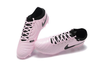 Men's Nike Tiempo Legend 10 Elite FG Firm Ground Low-Tops Football Boots - Pink/Black