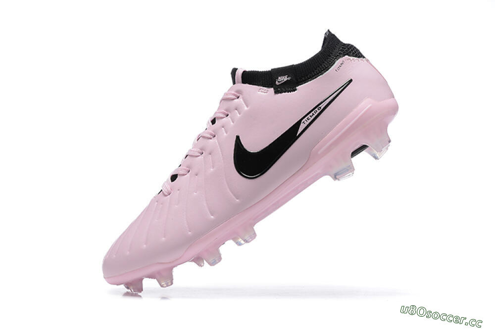 Men's Nike Tiempo Legend 10 Elite FG Firm Ground Low-Tops Football Boots - Pink/Black 8