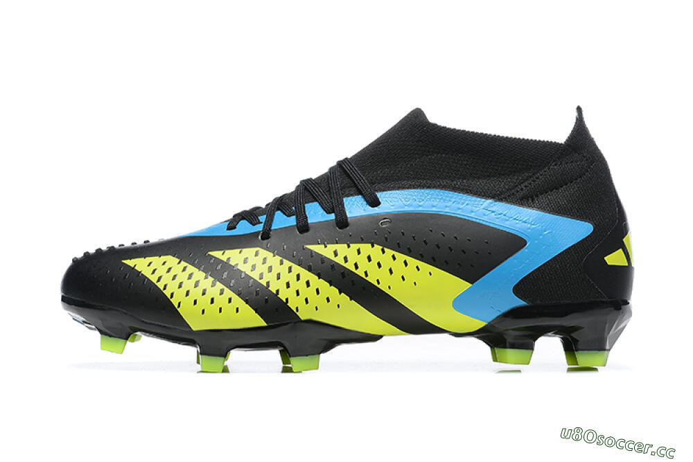 Men's Adidas Predator Accuracy.1 FG Firm Ground High-Tops Football Boots - Black/Blue/Yellow 0