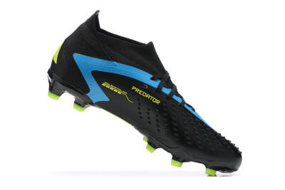 Men's Adidas Predator Accuracy.1 FG Firm Ground High-Tops Football Boots - Black/Blue/Yellow