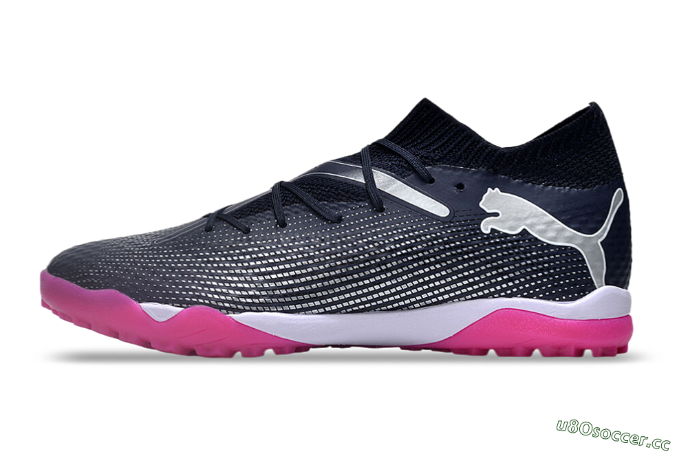 Men's Puma Future Ultimate TF Artificial Turf Low-Tops Football Shoes - Blue/Silver/White/Pink 0