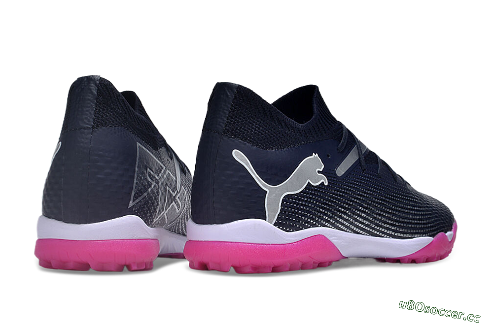 Men's Puma Future Ultimate TF Artificial Turf Low-Tops Football Shoes - Blue/Silver/White/Pink 6