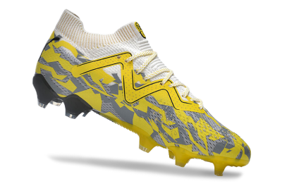Men's Puma Future Ultimate FG Firm Ground Low-Tops Football Boots - Yellow/White/Grey