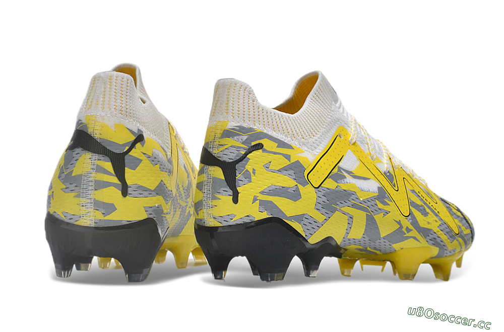 Men's Puma Future Ultimate FG Firm Ground Low-Tops Football Boots - Yellow/White/Grey 6