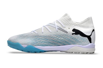Men's Puma Future Ultimate TF Artificial Turf Low-Tops Football Shoes - White/Jade/Black