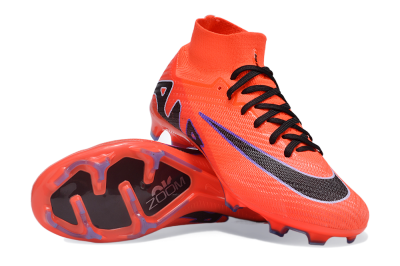Unisex Nike Air Zoom Mercurial Superfly 9 Elite FG Firm Ground High-Tops Football Boots - Red/Black/Purple