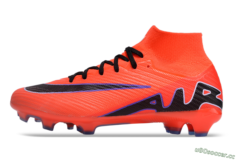 Unisex Nike Air Zoom Mercurial Superfly 9 Elite FG Firm Ground High-Tops Football Boots - Red/Black/Purple 0