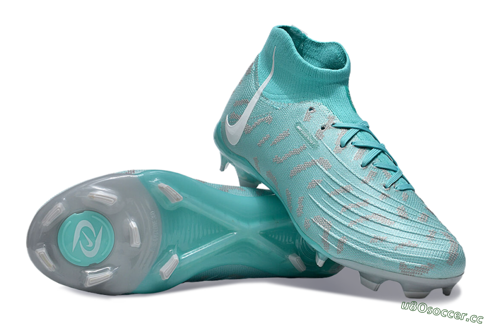 Unisex Nike Phantom Luna Elite FG Firm Ground High-Tops Football Boots - Jade/Grey/White 1