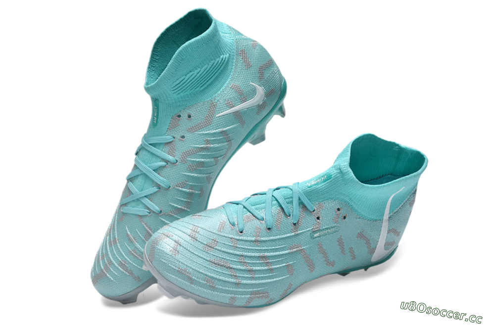 Unisex Nike Phantom Luna Elite FG Firm Ground High-Tops Football Boots - Jade/Grey/White 3