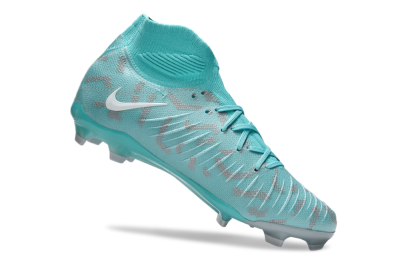 Unisex Nike Phantom Luna Elite FG Firm Ground High-Tops Football Boots - Jade/Grey/White