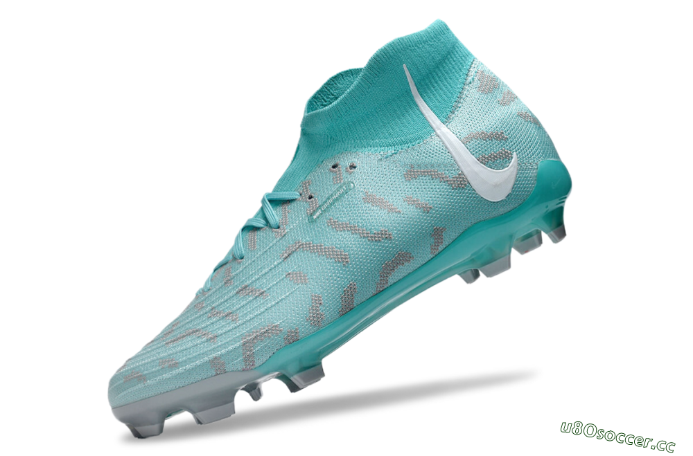 Unisex Nike Phantom Luna Elite FG Firm Ground High-Tops Football Boots - Jade/Grey/White 5