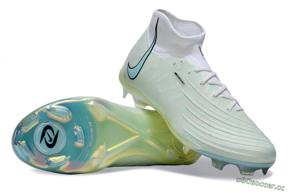 Unisex Nike Phantom Luna Elite FG Firm Ground High-Tops Football Boots - Jade/White/Black 1