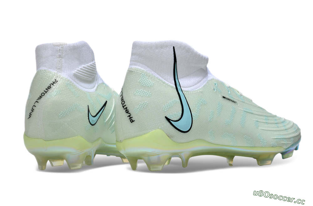 Unisex Nike Phantom Luna Elite FG Firm Ground High-Tops Football Boots - Jade/White/Black 6