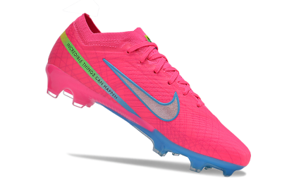 Men's Nike Air Zoom Mercurial Vapor 15 Elite FG Firm Ground Low-Tops Football Boots - Pink/Silver/Blue