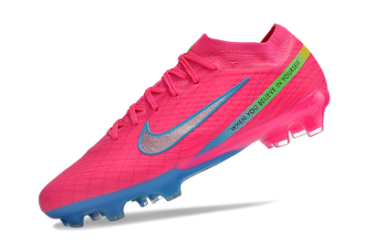 Men's Nike Air Zoom Mercurial Vapor 15 Elite FG Firm Ground Low-Tops Football Boots - Pink/Silver/Blue